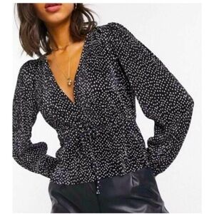 COPY - Zara Plisse Tie Front Crop Top Size Large